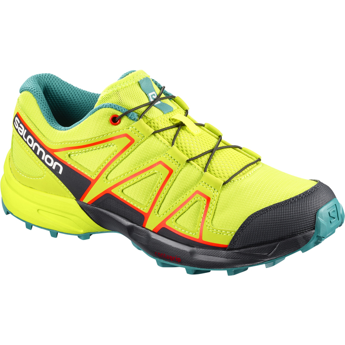 Salomon Israel SPEEDCROSS J - Kids Trail Running Shoes - Yellow/Black (EHSZ-18406)